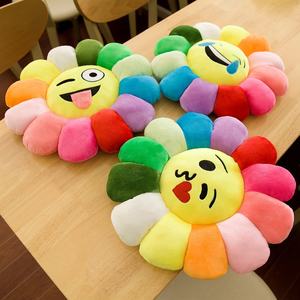 Karikatür renkli ayçiçeği bel yastığı yumuşak oyuncak özel Plushies Unisex peluş oyuncak yastık sandalye için - Product Image 3