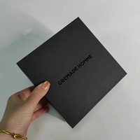 Kotak hadiah khusus kotak kertas logo stempel Foil emas cetak lapisan Matt