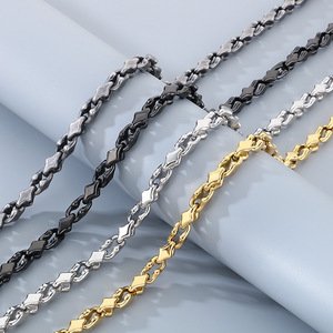 Collar y Pulsera de Cadena de Acero Inoxidable Estilo Punk Kalen, Accesorios de Moda para Hombre y Mujer, Collar para Suéter - Product Image 4