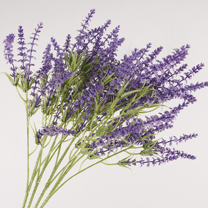 QIHAO Flor de Lavanda Artificial de Seda de Alta Simulación para Decoración de Bodas y Hogar, 24 Ramas - Product Image 3