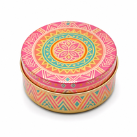 Boîte ronde en aluminium personnalisée pour coussinets d'allaitement 50 ml, imprimée en offset, pour cadeau promotionnel, fournisseur d'emballages métalliques