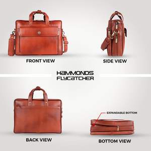 Sac à dos extensible en cuir véritable pour ordinateur portable pour hommes, sangle réglable pour ordinateur portable/MacBook jusqu'à 16 pouces avec 1 an de garantie - Product Image 5