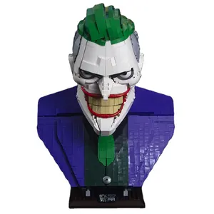 MOC Joker Bust DC Bất Công Liên Minh Hành Động Con Số Siêu Anh Hùng Kỹ Thuật Điều Khiển Từ Xa Điện Xây Dựng Khối Gạch Đồ Chơi Trẻ Em Gif