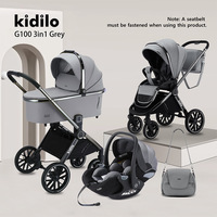 Sacoches Kidilo multifonctionnelles pour poussette, pour nouveau-né, position assise et allongée, poussette haute pour enfants