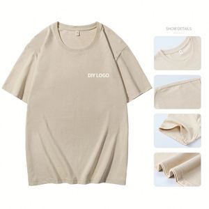 Wholesale High Quality Heavy <b>Weight</b> Knitted Plain Oversized Eco-Friendly Tshirt Printing Embroidery Custom <b>Blank</b> 100 Cotton - Product Image 4
