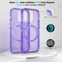 Coque de téléphone transparente brillante pour iPhone 18 Pro, coque de téléphone magnétique transparente brillante pour iPhone 18 Pro Max 17 Pro