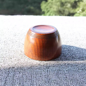Bol rond en bois de jujube avec trois lignes, écologique, pour enfants, style japonais - Product Image 4