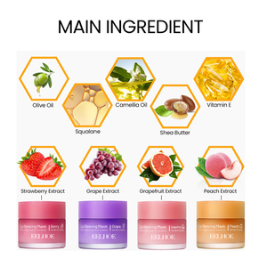 Mascarilla Labial Eelhoe de 4 Sabores: Fresa, Uva, Pomelo y Melocotón, OEM, Hidratante, Exfoliante y Nutritiva, Bálsamo Labial - Product Image 6