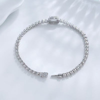 Bracelet tennis de luxe pour femme, style Chanel, serti de diamants de laboratoire en or blanc 18 carats, bijoux fins, vente en gros