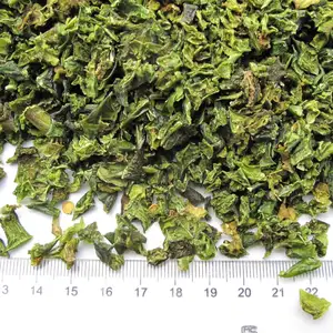 Flakes de pimenta verde deshidratada à ar seca, pimenta verde, novo produto 2021