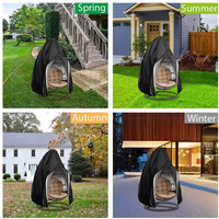 Housse de protection pour fauteuil suspendu d'extérieur, imperméable, avec fermeture éclair, anti-poussière, protection UV, pour chaise suspendue de patio