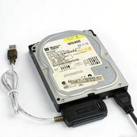 Cable USB 2.0 a IDE SATA de 60 cm, Marrón, para Disco Duro HDD/SSD de 2.5 Pulgadas, Convertidor de Interfaz de Datos de 480 Mb/s, Adaptador SATA