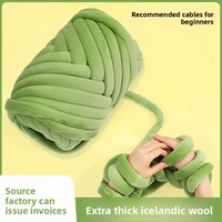 Pelote de fil Super Volumineuse 2 cm en Polyester/Acrylique Teint Doux pour Tricot DIY, Matériel pour Coussin, Sac à Main, Décoration Intérieure