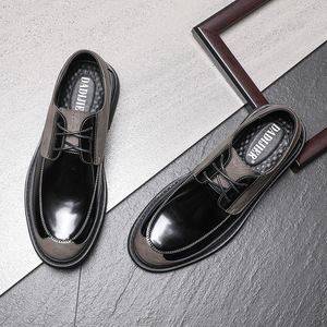 Zapatos con Punta Grande para hombre, zapatillas masculinas de cuero genuino británico, transpirables, informales, de estilo coreano a la moda, para verano, 2021 - Product Image 5