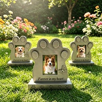 Pierre commémorative pour chien en PLA imprimée en 3D, forme de patte créative style américain, souvenir funéraire pour animal de compagnie