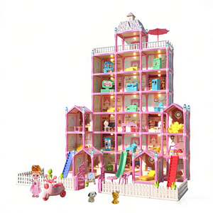 Maison de poupée DIY 102 cm, 29 pièces, ensemble de jeu, 578 pièces, château de princesse, jouet de jeu d'imitation, jouet éducatif, kit de construction de maison de rêve - Product Image 1