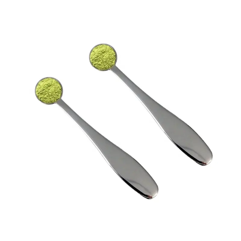 Matcha colher de metal com 2 ml, colher de metal circular, durável, ecológica, mini colher de medição de café, produto comestível, 304 de aço inoxidável