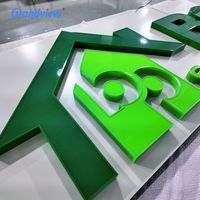 Enseigne extérieure personnalisée pour magasin, design de logo ouvert, affichage 3D pour entreprise, lettres LED extérieures, logo LED 3D