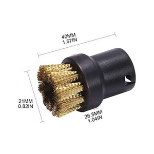 Cabezal de cepillo de nailon con 4 accesorios de latón, repuesto de mopa para superficies duras, compatible con <span class=keywords><strong>Karcher</strong></span> SC1-7 - Product Image 2