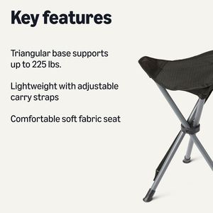 Tabouret de camping pliable léger en métal pour pique-nique en plein air, voyage, plage, barbecue, jardin, pelouse, randonnée, chasse, pêche, capacité 150 kg - Product Image 4