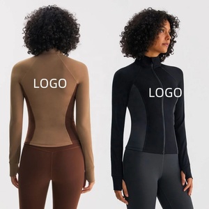 Custom Logo Plus Size <b>Yoga</b> Sets High Elastic 3 Piece Quick Dry Breathable Long Sleeve <b>Jacket</b> Bra Leggings Printed Active Wear - Product Image 6