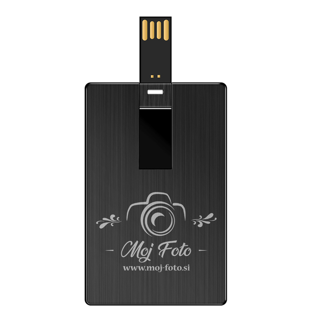 For Metal Credit Card Shape USB Flash Drive 2GB-16GB Bulk P044 Full Color Printing Logo USB 2.0 Interface 3-Year Warranty