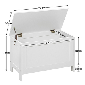 Baúl de Almacenamiento Blanco al por Mayor, Camión de Almacenamiento de Juguetes de Madera Blanca Moderna <span class=keywords><strong>para</strong></span> Organizar Juguetes, Caja de Almacenamiento de <span class=keywords><strong>Ropa</strong></span> de Madera, Banco de Almacenamiento - Product Image 2