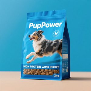 Sacchetto Stand-Up Personalizzato con Stampa Rotocalco, Riciclabile ed Ecologico, Richiudibile per Alimenti per Animali Domestici, 3kg/5kg/10kg, con Soffietto Laterale e Fondo Piatto - Product Image 1