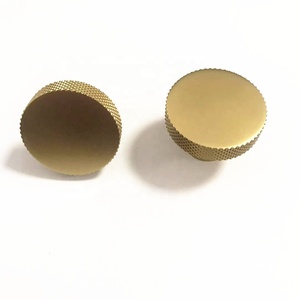 Poignées de tiroir de placard en aluminium, laiton, or, moletées, boutons pour commode, chambre à coucher, cuisine, salle de bain, entrepôt extérieur - Product Image 5