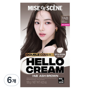 Mise En Scène bio ciao crema doppia copertura Shampoo tinture per capelli 6 pezzi Set marrone cenere funzione temporanea 500ml 25ml cura dei capelli a base di erbe