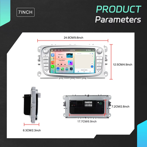 วิทยุติดรถยนต์ Podofo 7 นิ้ว 4+64GB ระบบแอนดรอยด์ รองรับ Wireless CarPlay และ Auto GPS WIFI DSP สเตอริโอ สำหรับรถยนต์ฟอร์ด โฟกัส มอนเดโอ ซี-แม็กซ์ เอส-แม็กซ์ กาแล็กซี่ 2 - Product Image 5