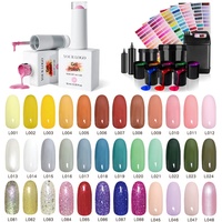 Kaga OEM 8ml de vernis gel avec logo personnalisé échantillon gratuit ensemble de vernis à ongles gel pour lampe uv fournitures pour ongles