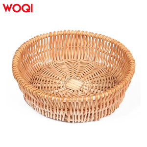 <span class=keywords><strong>Cesta</strong></span> de almacenamiento de ratán tejida a mano WOQI, <span class=keywords><strong>cesta</strong></span> de mimbre de exhibición de <span class=keywords><strong>desayuno</strong></span> de gran capacidad para decoración del hogar, almacenamiento de pan, <span class=keywords><strong>regalo</strong></span> - Product Image 1