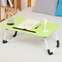 Tablette de lit pliable pour ordinateur portable avec plateau inclinable à 5 positions et hauteur réglable