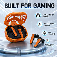 Écouteurs sans fil TWS KL5/Buds10 Pro Gaming avec haut-parleur HIFI de 13 mm, 120 h d'autonomie en veille, appels binauraux, style mécanique, intra-auriculaires