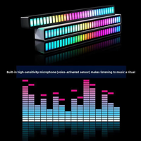 Lampes LED RGB à rythme musical contrôlé par le son, 5V USB, pour ambiance intérieure, microphone, décoration pour chambre et salle informatique