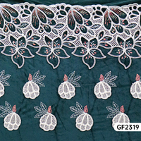 Luxe fleur motif miroir cordon Sequin découpé au Laser velours broderie dentelle tissu pour robe de soirée jupe vêtements
