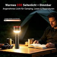 Lampe torche LED multifonction OEM, lumière RGB, rechargeable par USB, lampe portable pour le camping, la randonnée, les situations d'urgence
