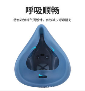 स्व-प्रमाणन 7502 शैली सुरक्षा सिलिकॉन आधा चेहरा गैस फेस मास्क और नागरिक रक्षा - Product Image 4