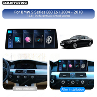 Sistema Linux de 12.8 Pulgadas y 2400*900 para BMW Serie 5 E60 E61, Pantalla Táctil Estéreo para Auto con Apple CarPlay y Android Auto Inalámbricos
