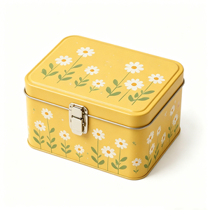 Wholesale Direct Sales Custom Tin <b>Box</b> Packaging Food Safe Recyclable Metal Tin Cans Container for Snacks Tea Coffee Gift <b>Packing</b> - Product Image 5