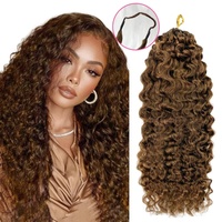 Extensions de cheveux bouclés birmans souples et légers pour femmes noires, extensions de cheveux humains au crochet, paquets de cheveux Miracle Knots