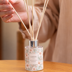 Aikun Osmanthus Rain Cardamom Boxed Three Piece Home Fragrance Gift Set with Reed Diffuser <b>Candle</b> Room Spray for Housewarming - Product Image 2