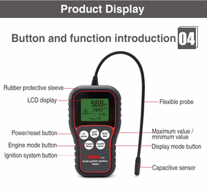 Large Screen Display Multi-system Ingition Detector <strong>Spark</strong> <strong>Plug</strong> Analyzer Ignition <strong>Coil</strong> <strong>Tester</strong> - Product Image 2
