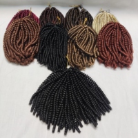 Vente en gros Printemps Twist Tresse Marley Cheveux Twist Kinky Curly Twist Pour Crochet Tresse Cheveux Fibre Synthétique Tressage Extensions de Cheveux