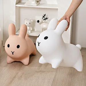 חדש נמכר מקסים PVC רך קפיצה חיות הופר קופץ צעצוע ארנב קופץ חמוד ארנב מקורה משחק ילדים קופצים צעצועים