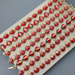 Nuovo Arrivo Braccialetto <span class=keywords><strong>Coccinella</strong></span> Smaltato Rosso per Donna Gioielli alla Moda - Product Image 3