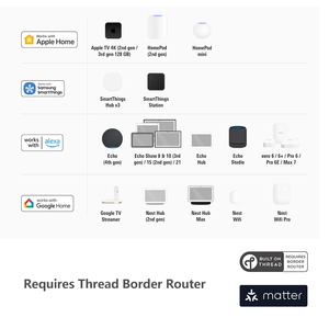 Matter Over Thread es compatible con Apple HomeKit <span class=keywords><strong>Siri</strong></span> Alexa Asistente de Google SmartThings Control remoto de un solo polo Interruptor de luz inteligente - Product Image 2