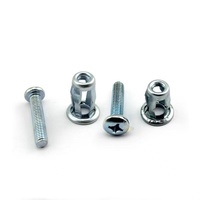 Baut Ekspansi Phillips Pan Head Jack Nut, Mur Rivet Bentuk Kelopak Berlapis Seng untuk Pengencangan Panel Lembaran Besi Tipis Berongga