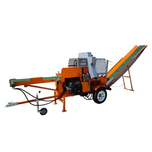 Low MOQ JQ 15 tons Gasoline firewood processor / log splitter / wood cutting machine with Joystick